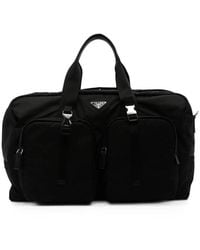 Prada - Re-Nylon Logo-Plaque Luggage Bag - Lyst