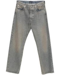 Haikure - Faded-Effect Logo-Patch Jeans - Lyst