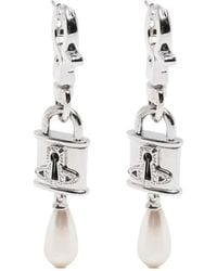 Vivienne Westwood - Small Celestia Orb Padlock Earrings - Lyst