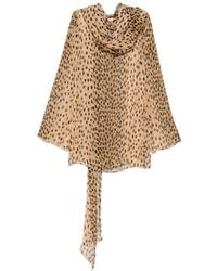 Cult Gaia - Beaux Cheetah-Print Hooded Blouse - Lyst