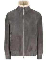 Brunello Cucinelli - Bomber Jacket Leather - Lyst