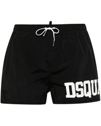 DSquared² - Logo-Print Swim Shorts - Lyst