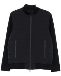 Emporio Armani - Quilted Panel-Sleeve Jacket - Lyst