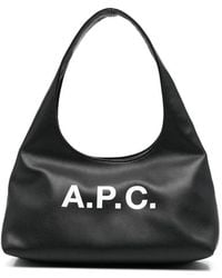 A.P.C. - Logo-Print Tote Bag - Lyst