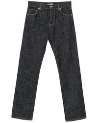 Fendi - Logo-Patch Straight-Leg Jeans - Lyst