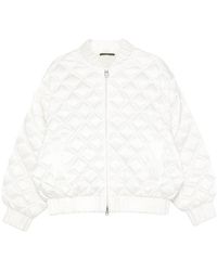 RAXXY - Quilted-Pattern Bomber Jacket - Lyst