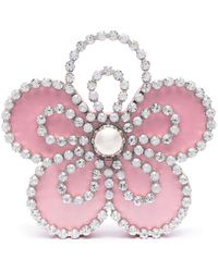 L'ALINGI - Flower Crystal-Embellished Clutch Bag - Lyst