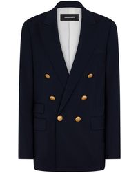 DSquared² - Double-Breasted Virgin Wool Blazer - Lyst