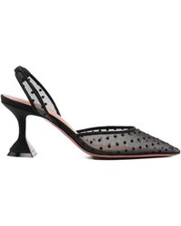 AMINA MUADDI - 70Mm Polka-Dot Pattern Sling-Back Pumps - Lyst