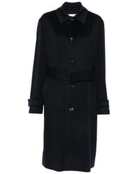 Lardini - Belted Button-Up Coat - Lyst