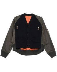 Sacai - Panelled Hybrid Bomber Jacket - Lyst