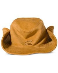 Miu Miu - Neutrals Hats - Lyst