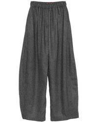 Thelatest - Elasticated Wide-Leg Trousers - Lyst