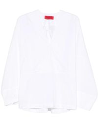 Thelatest - Dana V-Neck Blouse - Lyst
