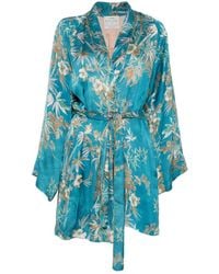 forte_forte - Floral-Print Belted Jacket - Lyst