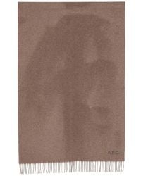 A.P.C. - A. P.C. Logo-Embroidered Fringed Scarf - Lyst