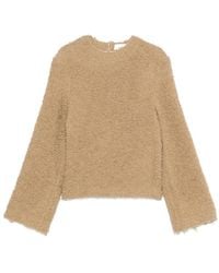 Séfr - Frayed-Edge Crew-Neck Sweater - Lyst