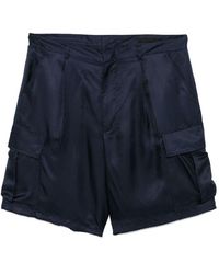 Prada - Silk Cargo Shorts - Lyst