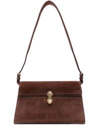 SAVETTE - Suede Clasp Shoulder Bag - Lyst