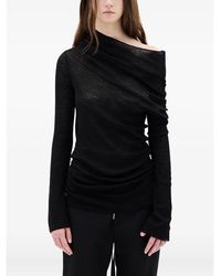 Ann Demeulemeester - Tizziana Drop-Shoulder Long-Sleeve Top - Lyst