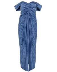 Cult Gaia - Natalie Off-Shoulder Pleated Midi Dress - Lyst