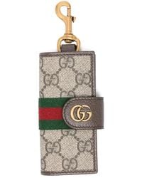 Gucci - Ophidia Logo Stripe Keyring - Lyst