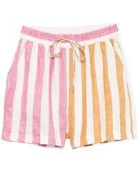 SUSANNA BLU - Striped Drawstring Shorts - Lyst