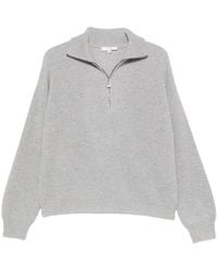 Malo - Ribbed-Knit Half-Zip Sweater - Lyst