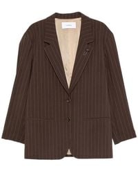 Lardini - Pinstripe-Pattern Single-Breasted Wool Blazer - Lyst