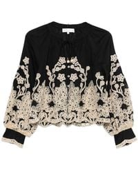 Sea - Gracelyn Lace-Trimmed Embroidered Blouse - Lyst