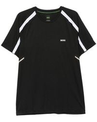 BOSS - Logo-Print Panelled T-Shirt - Lyst