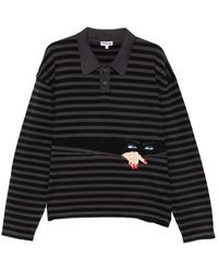 House of Errors - Striped Embroidered-Motif Sweater - Lyst