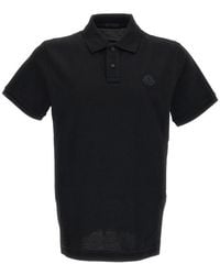 Moncler - Logo-Patch Piqué Polo Shirt - Lyst