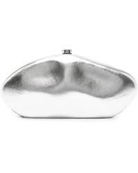 Cult Gaia - Thr Caldera Metallic-Effect Pebble Clutch Bag - Lyst
