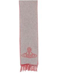 Vivienne Westwood - Orb-Intarsia Fringed Scarf - Lyst
