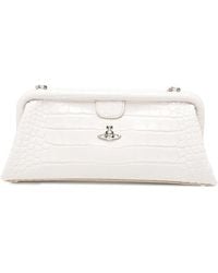 Vivienne Westwood - Orb Croc-Effect Clutch Bag - Lyst