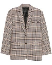 Anine Bing - Quinn Check-Pattern Single-Breasted Blazer - Lyst