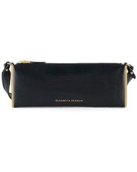 Elisabetta Franchi - Over-The-Shoulder Bag With Lizard Print - Lyst