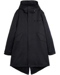 Aspesi - Logo-Patch Hooded Parka Coat - Lyst