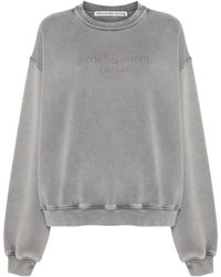 Alexander Wang - Logo-Embossed Cotton Sweatshirt - Lyst