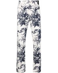 Erdem Floral-print Straight Jeans - White