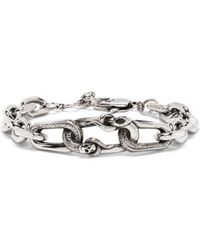 Alexander McQueen - Snake & Skull Chain Bracelet - Lyst
