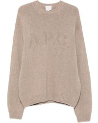 A.P.C. - A. P.C. Logo-Knit Crew-Neck Sweater - Lyst