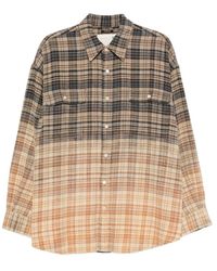 R13 - Check-Pattern Shirt - Lyst
