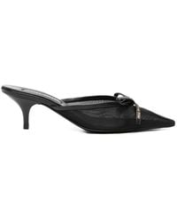 Miu Miu - Bow-Detail Pointed-Toe Mules - Lyst