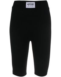 Moschino - Logo-Patch High-Waist Shorts - Lyst