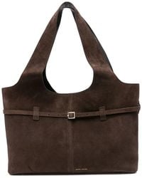 MANU Atelier - Buckle-Detail Suede Tote Bag - Lyst