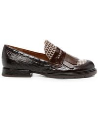 Chie Mihara - Jeluse Croc-Effect Fringed Loafers - Lyst
