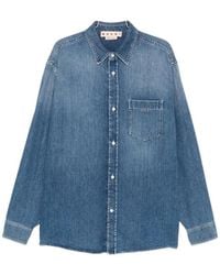 Marni - Logo-Embroidered Chest-Pocket Shirt Jacket - Lyst