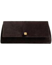 KHAITE - Clutch Bag Suede - Lyst